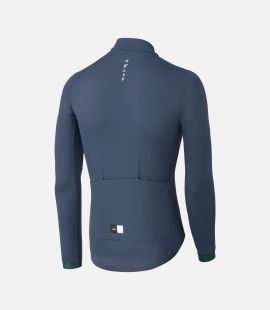 men cycling long sleeve jersey blue essential still life back pedaled