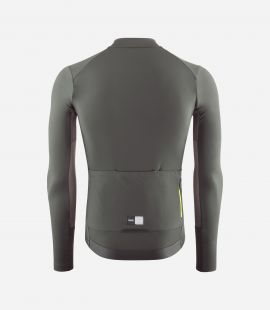 Cycling Jersey Long Sleeve Grey for Men - Back - Element | PEdALED
