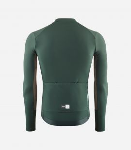 Cycling Jersey Long Sleeve Green for Men - back - Element | PEdALED
