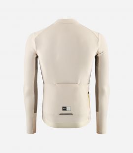 Cycling Jersey Long Sleeve Off White for Men - Back - Element | PEdALED