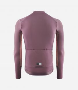 Cycling Jersey Long Sleeve Purple for Men - Back - Element | PEdALED