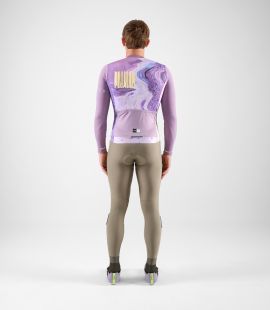 men cycling longsleeve jersey godai lilac total body back pedaled