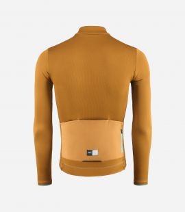 Cycling Jersey Merino Brown for Men - Back - Element | PEdALED

