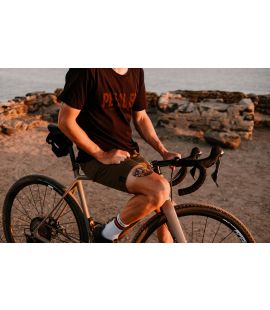men cycling tee shirt black logo pedaled detail logo