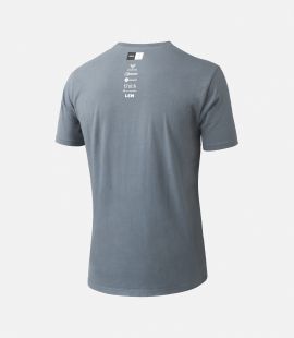 men cycling transcontinental tee grey tcr back pedaled