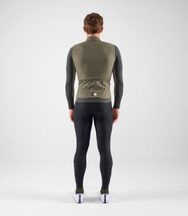 men cycling vest alpha green element total body back | PEdALED
