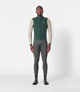 men cycling vest alpha green essential total body front | PEdALED

