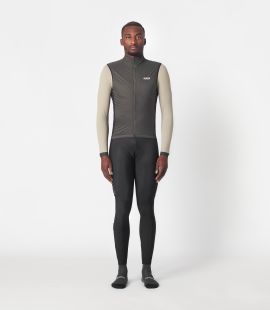 men cycling vest alpha grey essential total body front | PEdALED

