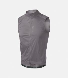 men cycling vest mirai windproof grey front pedaled