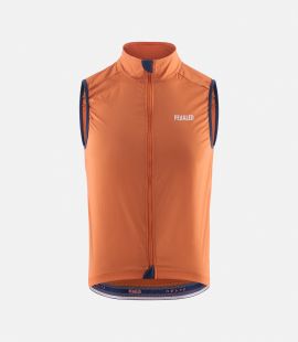 men cycling vest windproof orange essential front pedaled