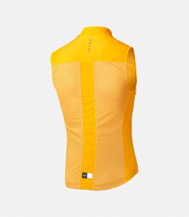 men cycling vest windproof yellow mirai back pedaled