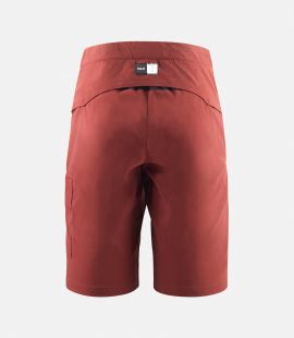 Cycling Gravel Shorts Red for Men - Back - Jary | PEdALED
