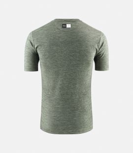Cycling Merino Jersey Short Sleeve Green Sage for Men - Back - Jary | PEdALED