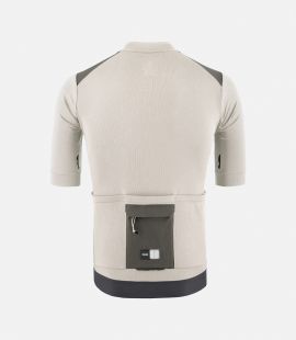 Cycling Merino Jersey White for Men - Back - Odyssey | PEdALED
