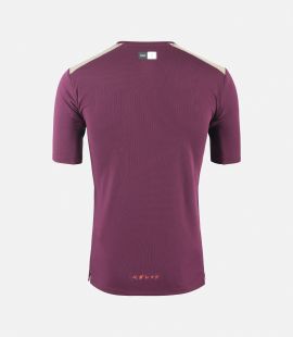 Cycling Merino Tee Purple for Men - Back - Odyssey | PEdALED
