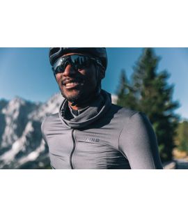 men powerwool cycling neck warmer grey kino pedaled detail