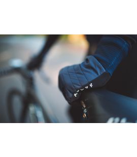 men thermo cycling winter gloves blue yuki pedaled detail logo