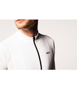 men training cycling jersey white heiko pedaled detail still front