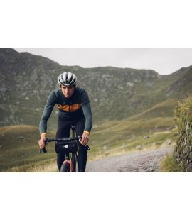 merino long sleeve jersey men forest green essential in action pedaled