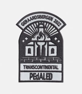 transcontinental race cycling patch front pedaled