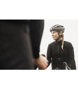 cycling jacket water resistant woman black pedaled mirai collection