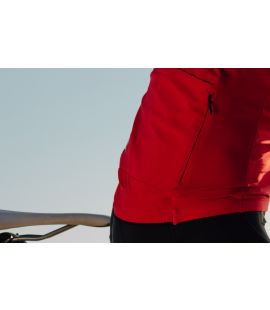 woman cycling jersey sabi red pedaled