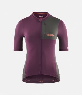Cycling Cargo Jersey Purple  for Women - Front - Odyssey | PEdALED

