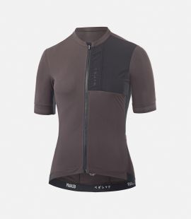 women cycling adventure jersey brown odyssey front pedaled
