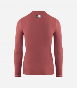 Cycling Base Layer Long Sleeve Dark Red for Women - Back - Odyssey | PEdALED

