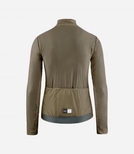 Cycling Insulated Jacket Green for Women - Back - Element | PEdALED
