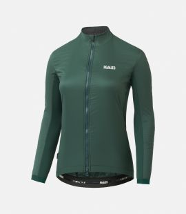 Cycling Jacket Green for Women - Front - Essential | PEdALED
