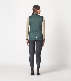 women cycling vest alpha green essential total body back | PEdALED

