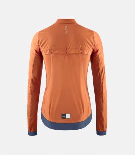 women cycling jacket windproof orange essential back pedaled