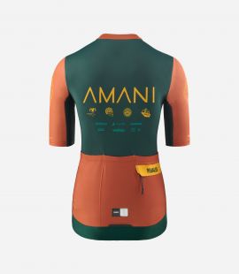 Cycling Jersey Green for Women - Back - Amani | PEdALED
