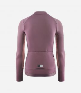 Cycling Jersey Long Sleeve Purple for Women - Back - Element | PEdALED
