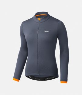 Cycling Jersey Blue Merino For Women - Front - Essential | PEdALED
