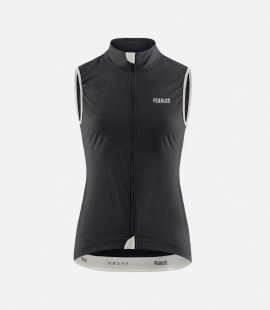 women cycling vest windproof black essential front pedaled