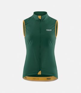 women cycling vest windproof green essential front pedaled