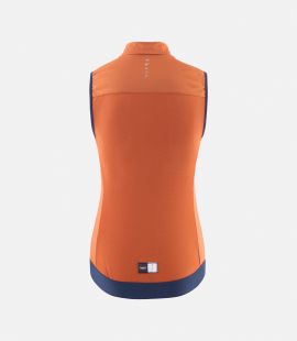 women cycling vest windproof orange essential back pedaled