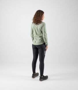 women cycling jacket waterproof green element total body back | PEdALED
