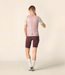 women cycling windproof vest pink mirai total body back pedaled