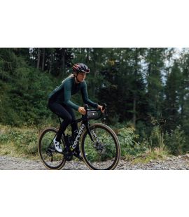 women long sleeve jersey forest green mirai in action pedaled