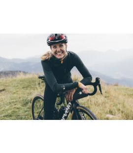 women merino long sleeve jersey forest green essential in action pedaled