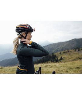 women merino long sleeve jersey forest green essential pedaled