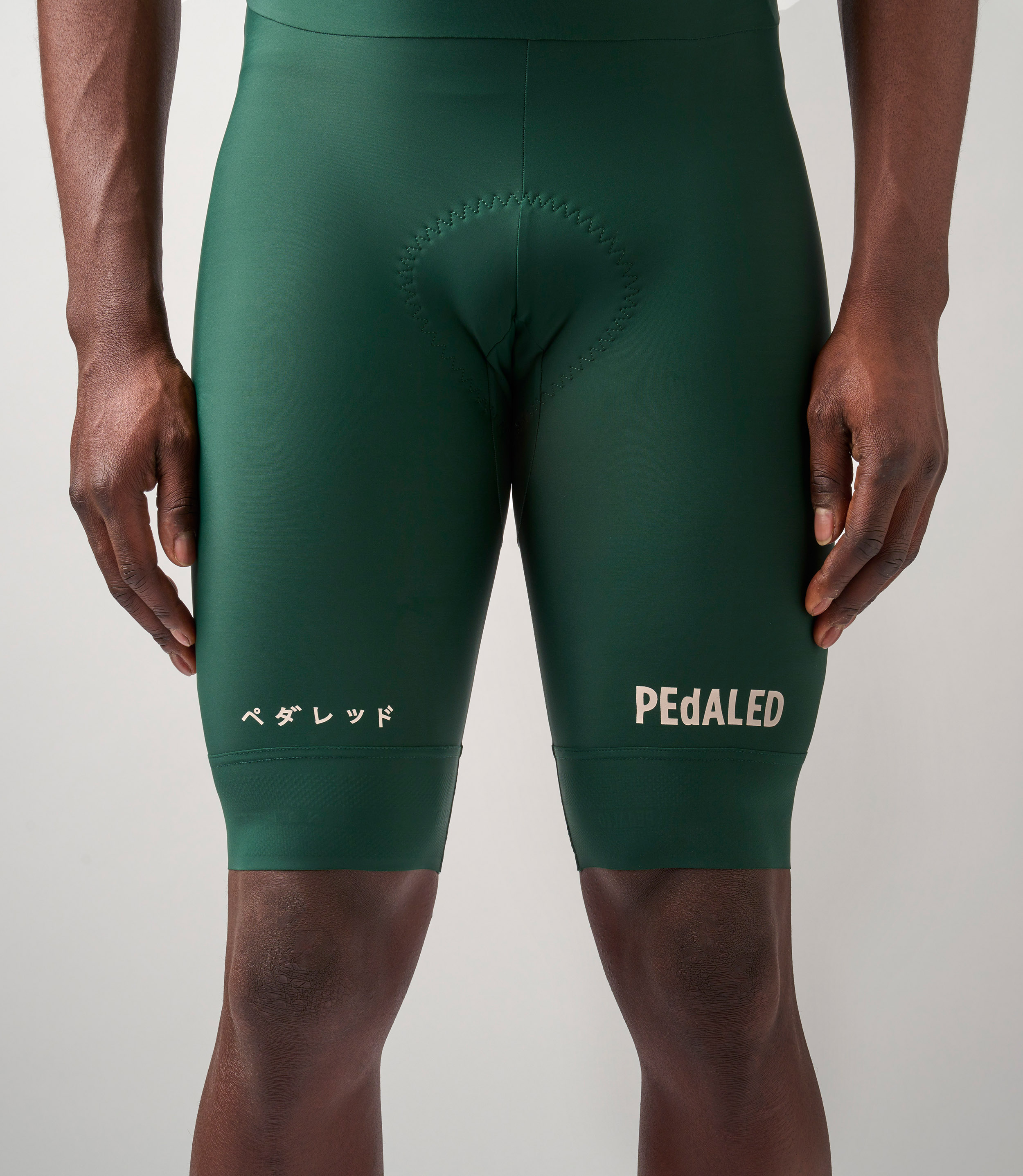 Sommer Rennrad Bib Shorts Grün für Herren | PEdALED