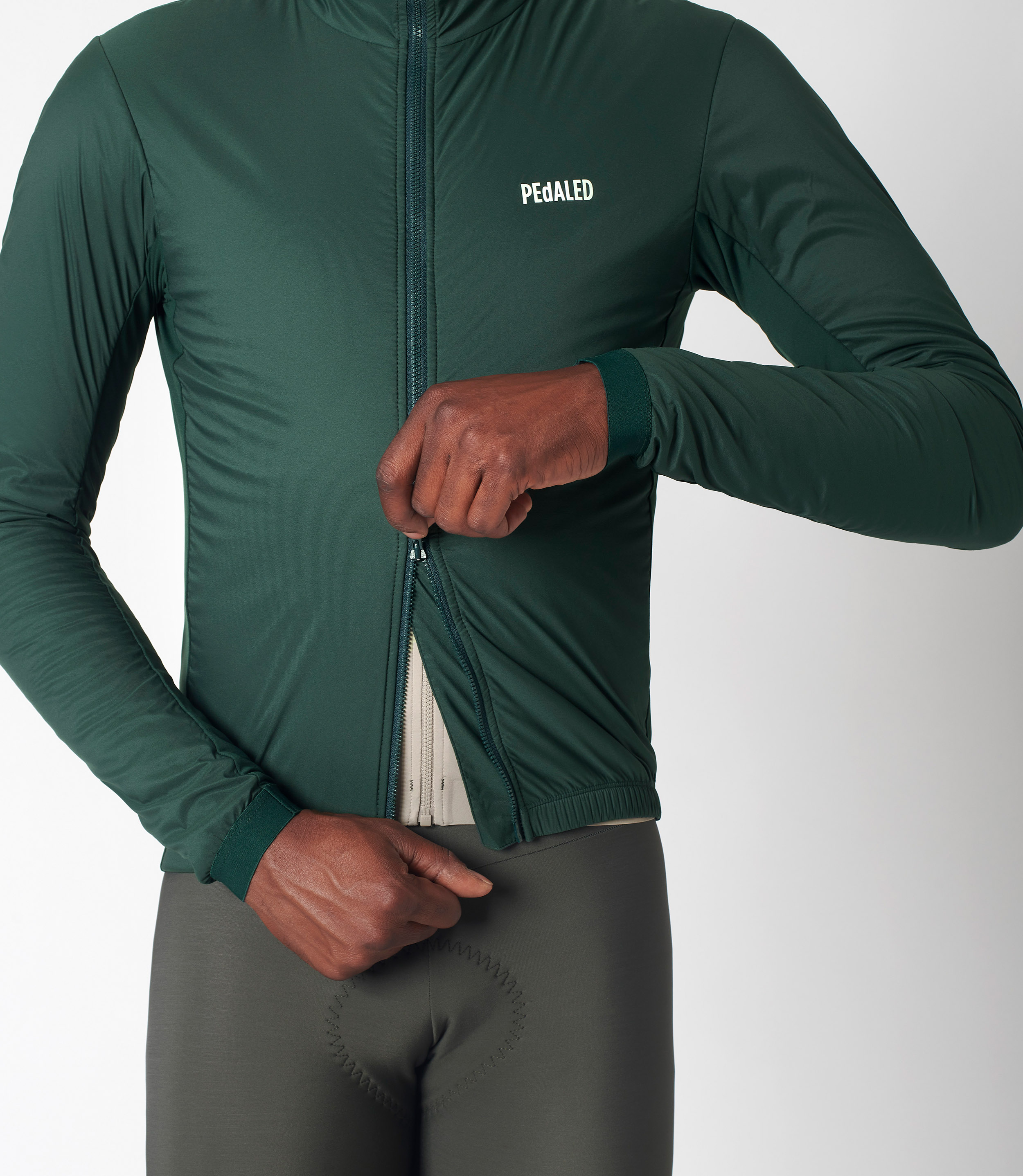 Insulated Bike Cycling Jacket Green for Men | PEdALED