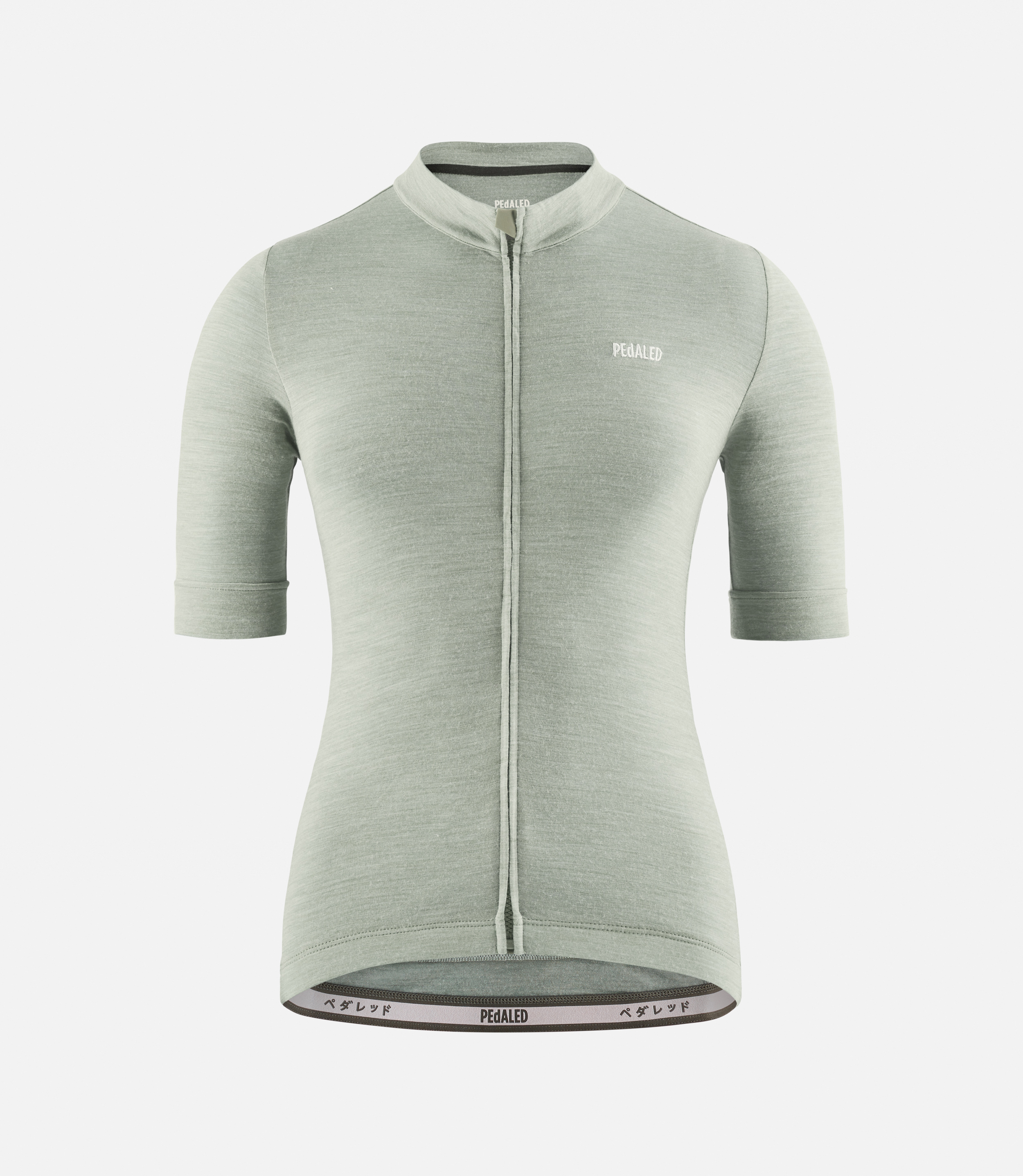 Merino Cycling Short Sleeve Jersey Green - Women | PEdALED
