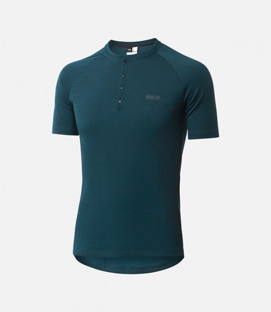all road merino jersey jary teal front pedaled