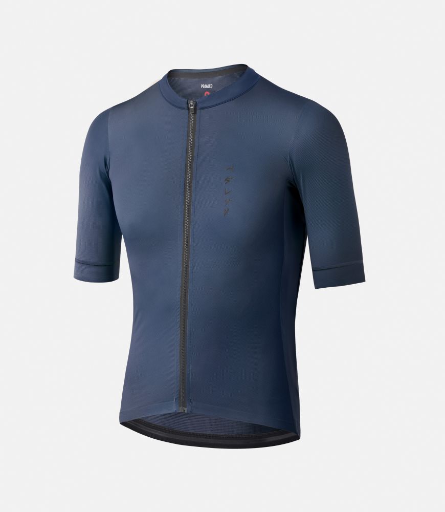 men cycling jersey navy front mirai pedaled