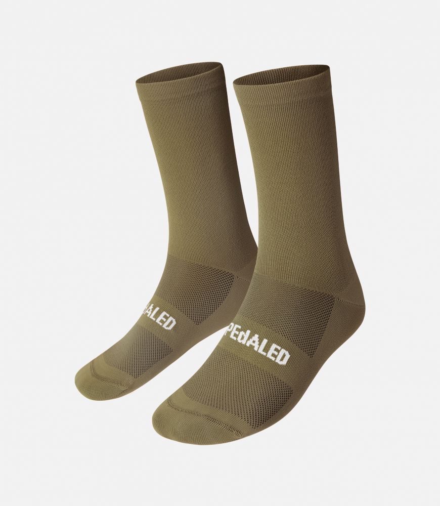 men cycling socks olive green front mirai pedaled